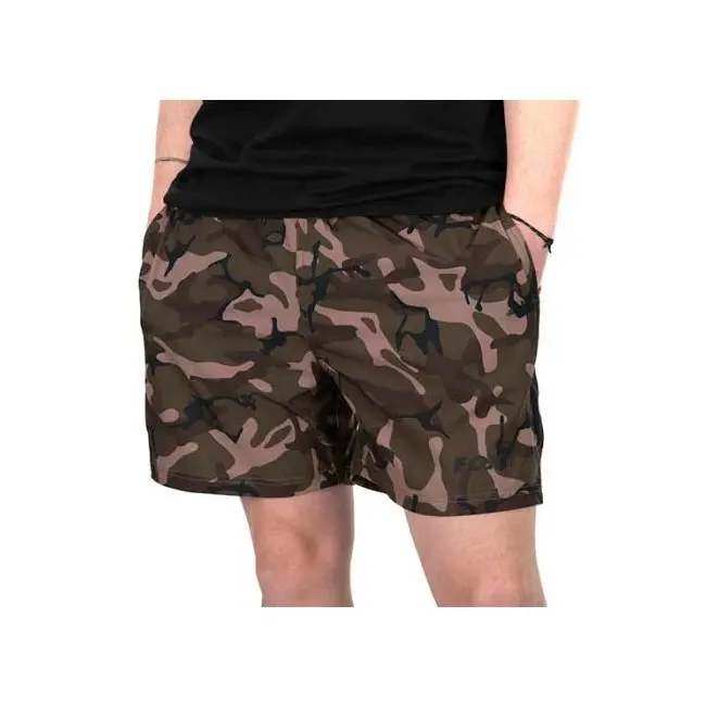 Pantaloni Scurti Pescuit Fox Light Weight Swim Shorts, Black-Camo