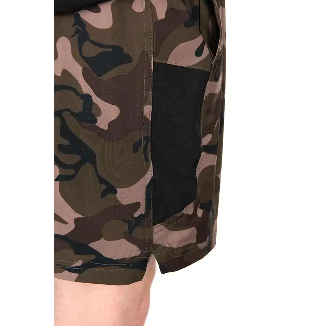 Pantaloni Scurti Pescuit Fox Light Weight Swim Shorts, Black-Camo