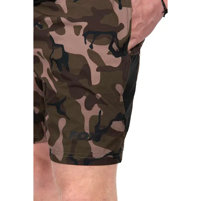 Pantaloni Scurti Pescuit Fox Light Weight Swim Shorts, Black-Camo
