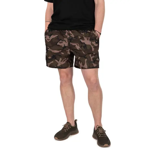 Pantaloni Scurti Pescuit Fox Light Weight Swim Shorts, Black-Camo