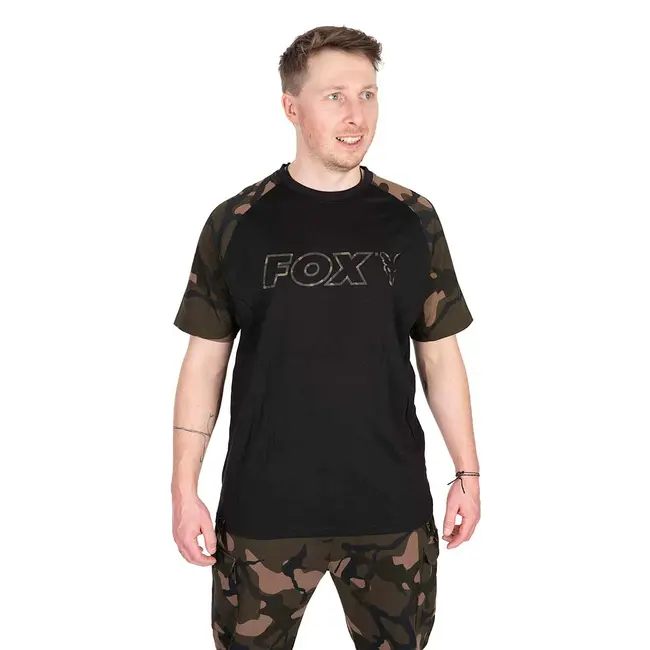 Tricou Fox Black/Camo Outline T-Shirt