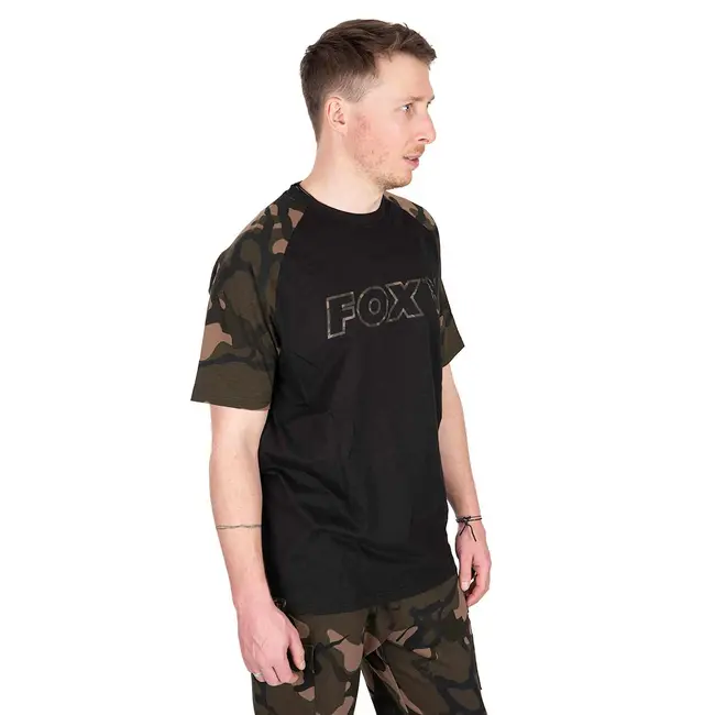 Tricou Fox Black/Camo Outline T-Shirt