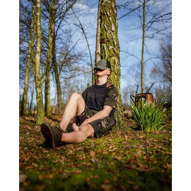 Tricou Fox Black/Camo Outline T-Shirt