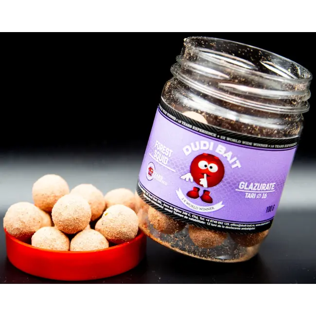 Boilies Tare de Carlig Dudi Bait Forest Squid Glazurate Tari, Squid&Fructe de Padure, 100g, 20mm