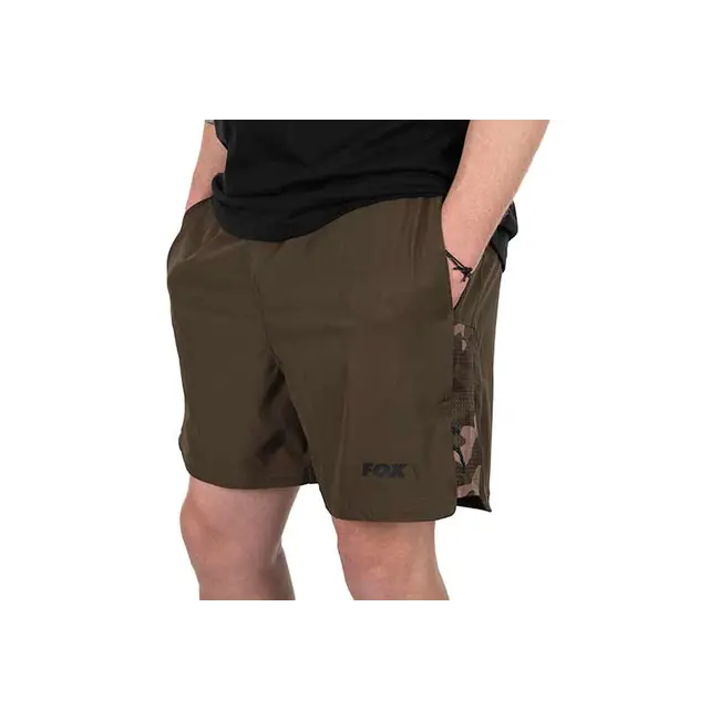 Pantaloni Scurti Pescuit Fox Light Weight Swim Shorts, Khaki -Camo