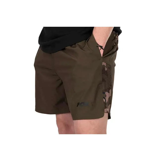 Pantaloni Scurti Pescuit Fox Light Weight Swim Shorts, Khaki -Camo