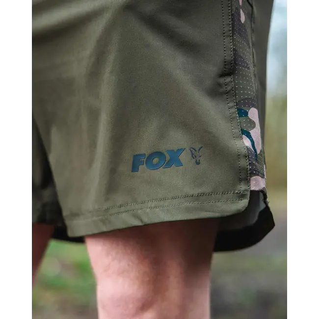 Pantaloni Scurti Pescuit Fox Light Weight Swim Shorts, Khaki -Camo