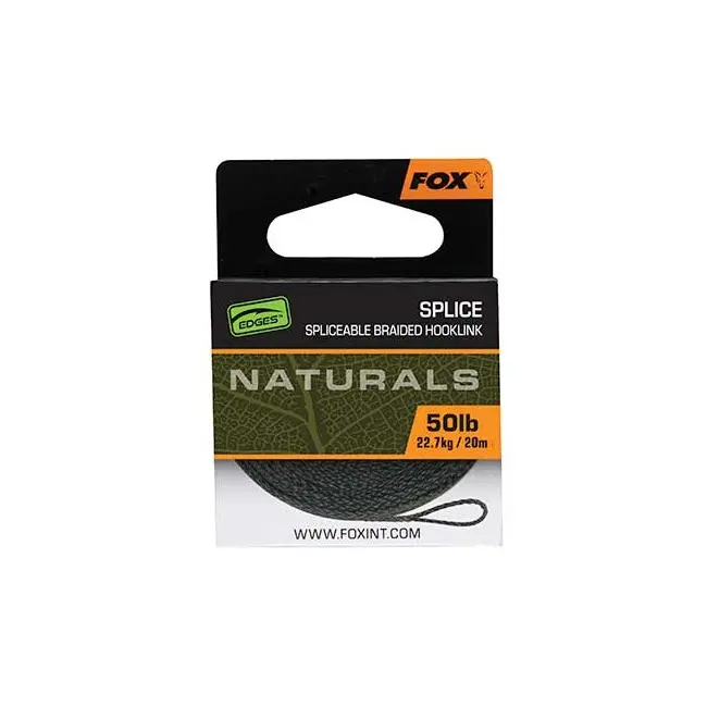 Fir Textil Fox Edges Naturals Splice Hooklength, 50lbs, 20m