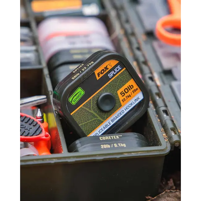 Fir Textil Fox Edges Naturals Splice Hooklength, 50lbs, 20m