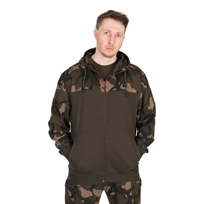 Hanorac Fox Light Weight Khaki Camo Split Zip Hoody