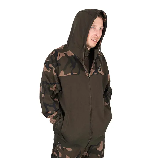 Hanorac Fox Light Weight Khaki Camo Split Zip Hoody