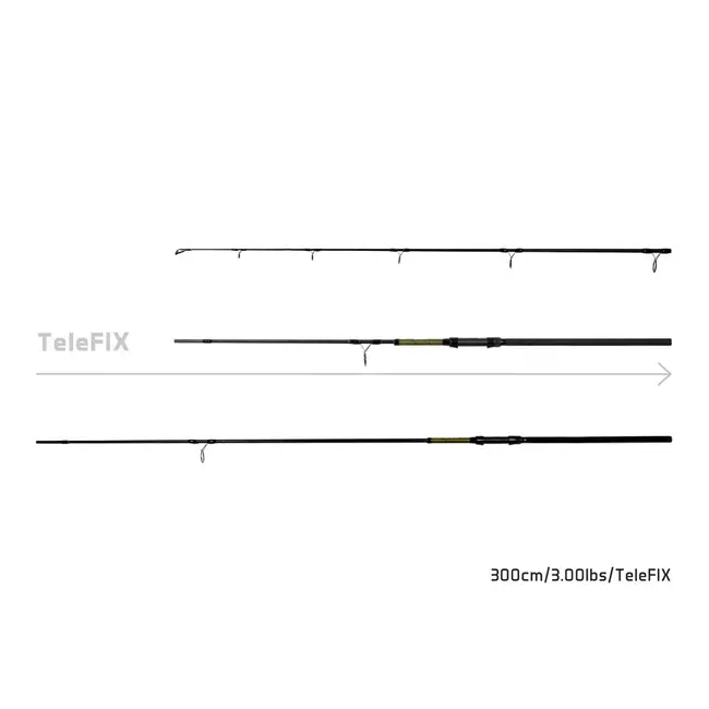 Lanseta Pescuit la Crap Delphin STALX TeleFix, 3.00m, 3.00lbs, 2buc