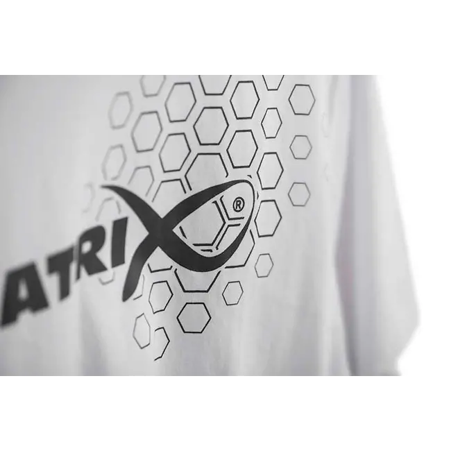Tricou Matrix Hex Print - White