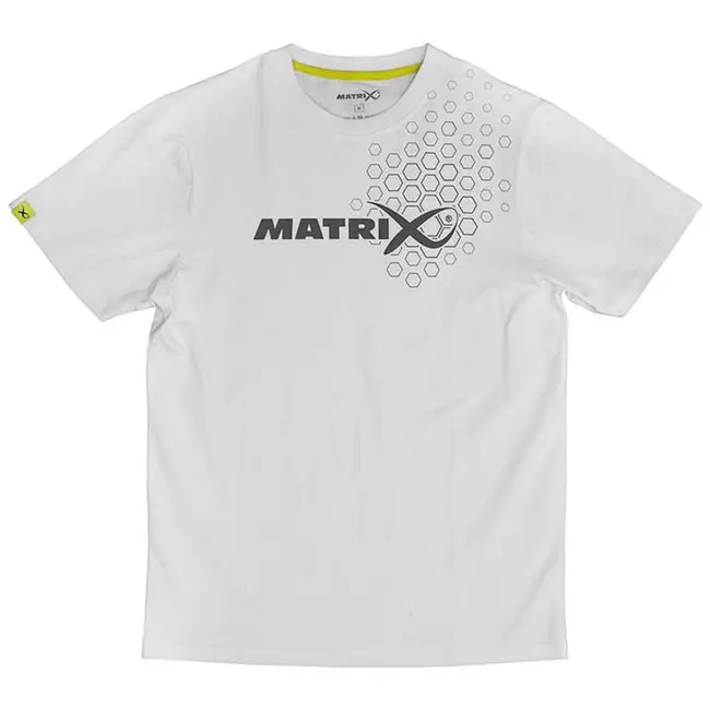 Tricou Matrix Hex Print - White