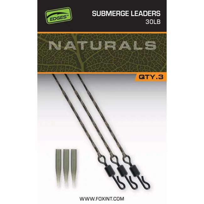 Montura Fox Naturals Submerge Leaders, 3buc/plic