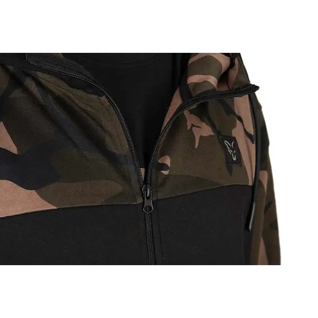 Hanorac Fox Light Weight Black Camo Split Zip Hoody