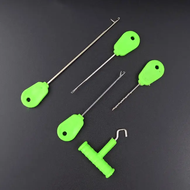 Kit Complet Pescuit NONSTOP Carp Tool Set (3 Crosete + Burghiu + Foarfeca + Knot Puller), 6 piese/blister