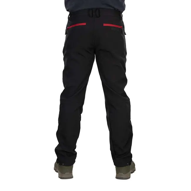 Pantaloni Lungi Fox Rage Pro Series Soft Shell Trousers, Storm Grey & Chilli Red