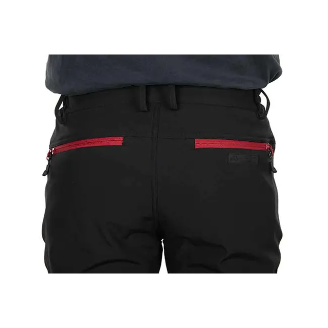 Pantaloni Lungi Fox Rage Pro Series Soft Shell Trousers, Storm Grey & Chilli Red