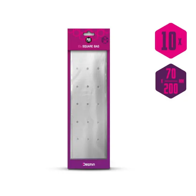 Pungi PVA Penru Pescuit cu Gauri Delphin n'tastic, 10buc/plic, 70x200mm