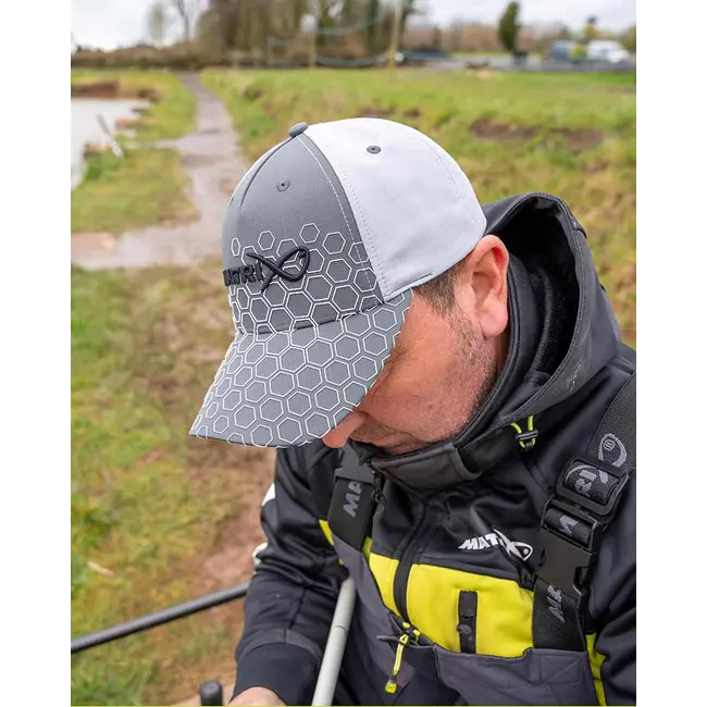 Sapca Pescuit Matrix Hex Print Cap, Grey