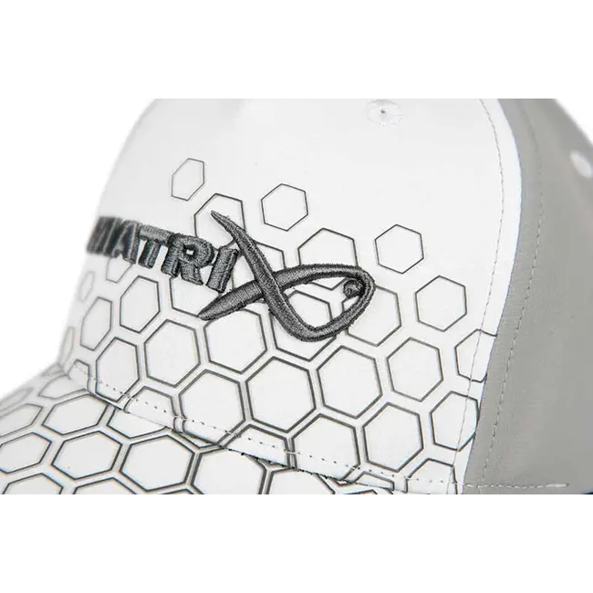 Sapca Pescuit Matrix Hex Print Cap, White