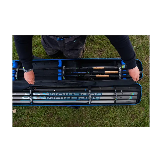 Husa Rigida Pescuit Preston Hardcase Rod Safe, 4 Lansete + 4 Mulinete, 194x25x14cm