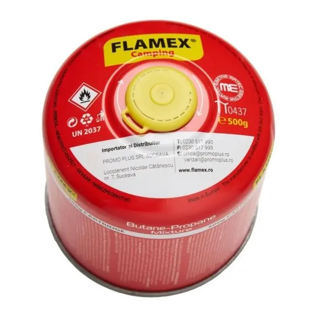 Butelie Gaz Camping Flamex, cu Filet, 500g