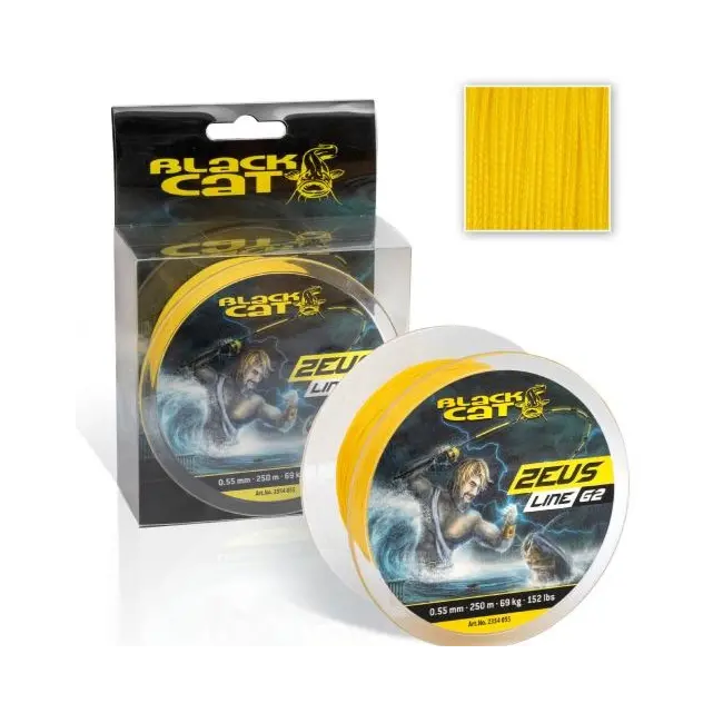 Fir Textil Pescuit la Somn Black Zeus Line ,Galben,0.55mm,69kg,400m