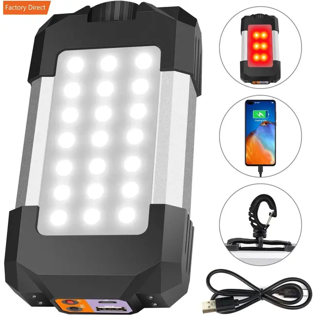 Lampa + Baterie Externa NONSTOP Powerbank 10400mAh Multifunctional, 21+6 LED