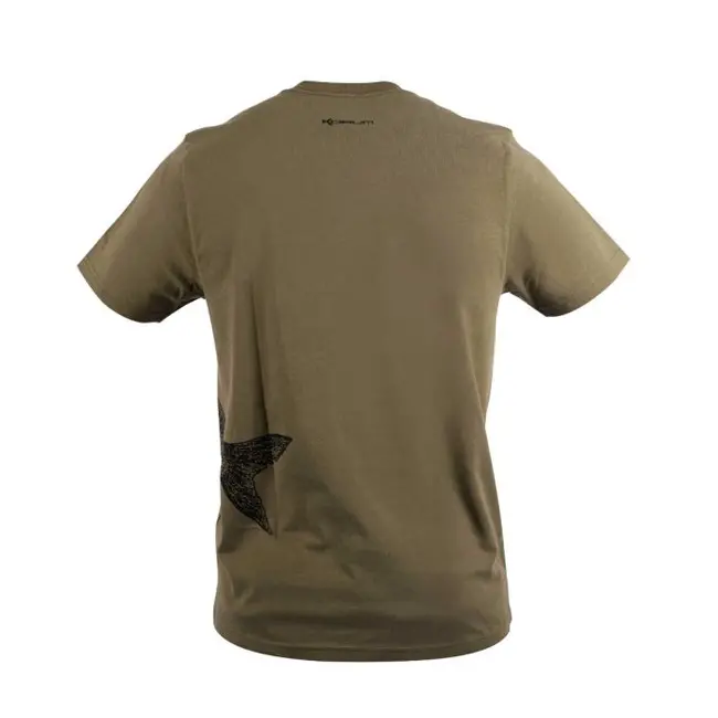 Tricou Pescar Korum Classic Barbel T-Shirt, Brown Olive