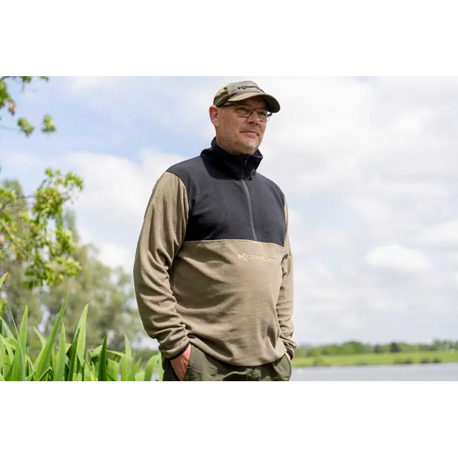 Bluza Korum Embossed Microfleece, Olive Green/Black