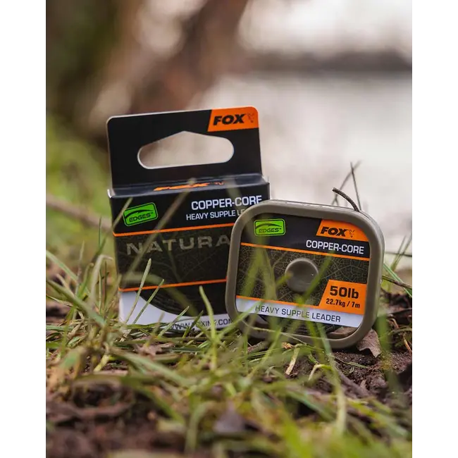 Fir Pescuit Leadcore Fox Edges Naturals Copper-Core, 50lbs, 7m