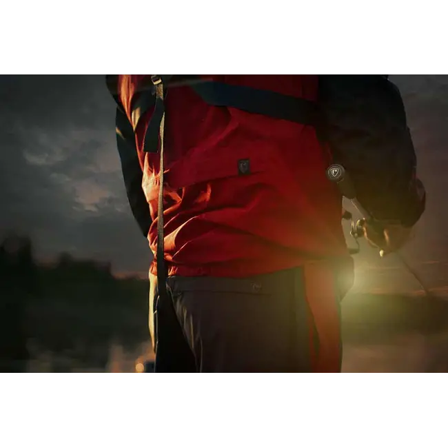 Jacheta de Ploaie Fox Rage Stash Waterproof Jacket, Storm Grey & Chilli Red