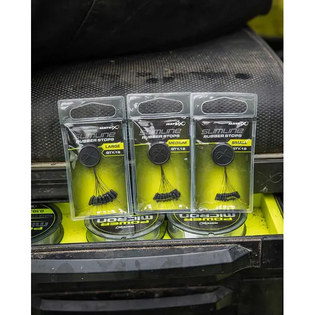 Opritoare Monturi Pescuit Matrix Slim Line Rubber Stops, 18buc/plic