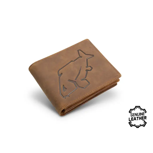 Portofel din Piele Delphin Carp OutLine Wallet, Dark Brown