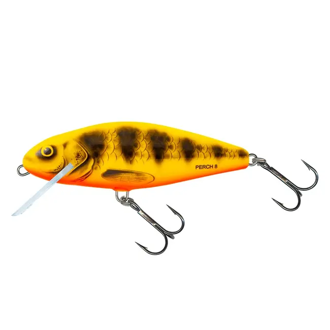 Vobler Salmo Perch Sinking DR, Yellow Red Tiger, 8cm, 12g