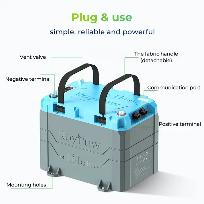 Acumulator,Baterie LifePo4 Roypow 24V 100AH Pentru Motoare-Barci Trolling