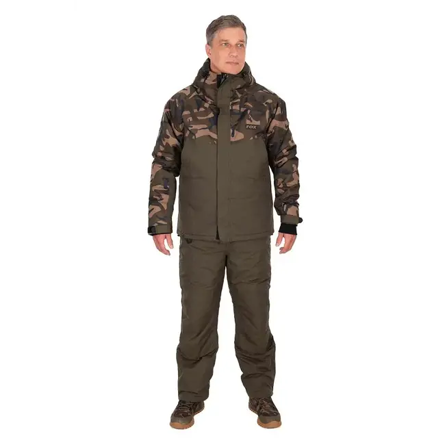 Noul Costum  Pescuit FOX  Khaki/Camo Winter Suit