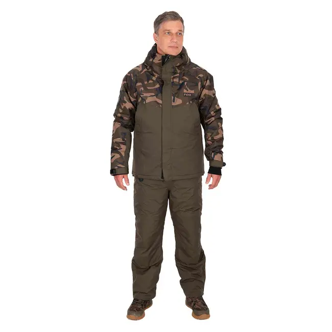 Noul Costum  Pescuit FOX  Khaki/Camo Winter Suit
