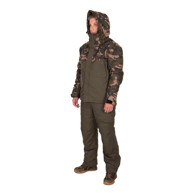Noul Costum  Pescuit FOX  Khaki/Camo Winter Suit