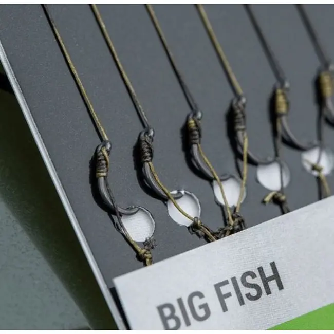 Carlige Korum Big Fish Braided Hair Rigs Barbed, 8buc/plic,Nr.12