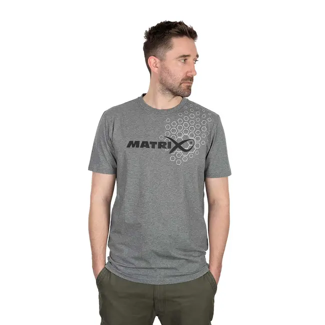 Tricou Matrix Hex Print, Grey