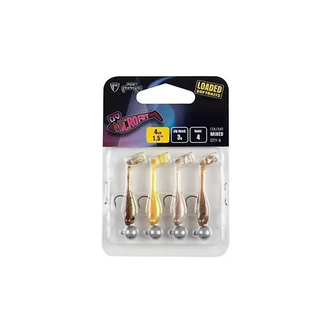 Fox Rage Micro Fry Mixed Uv Colour Pack Loaded, 4cm