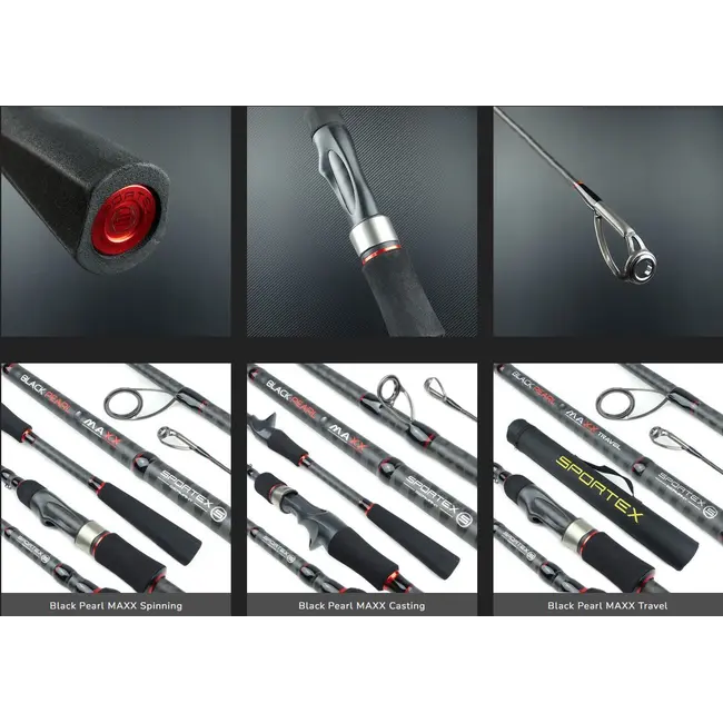 Lanseta Spinning Sportex Black Pearl Maxx, 2.70m, 40g, 2buc
