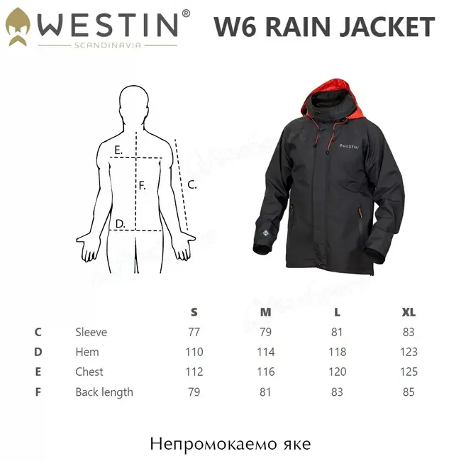 Jacheta Impermeabila Westin W6 Rain Jacket, Seal Black