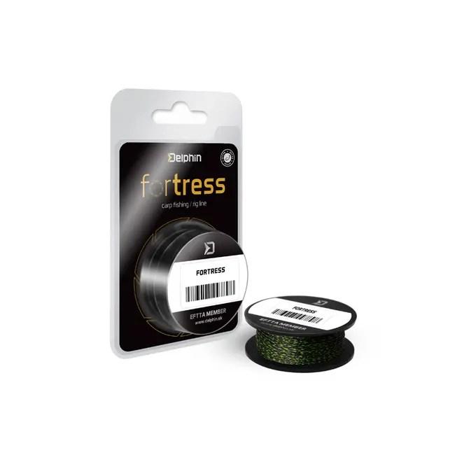 Fir Textil Delphin Hookline FORTRESS, Negru-Verde, 20m