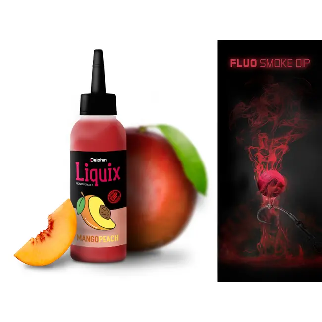 Dip Lichid Fluo Delphin D Snax LiquidX, Mango-Piersica,100ml