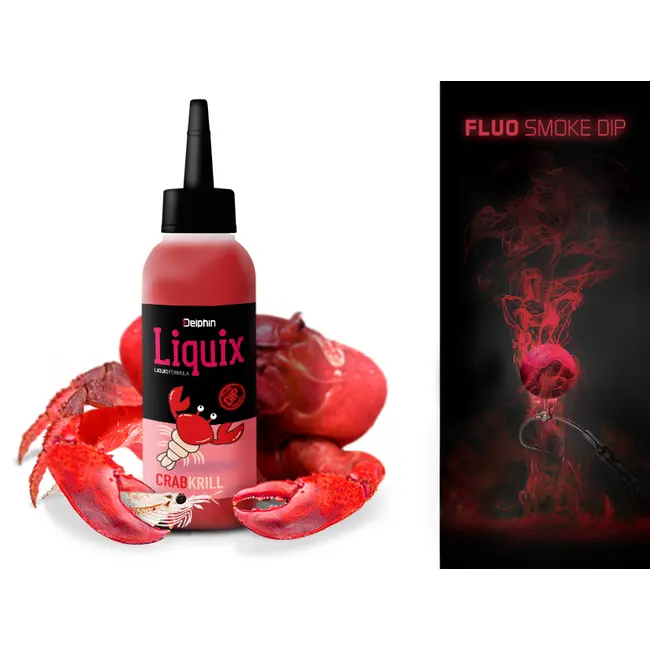 Dip Lichid Fluo Delphin D Snax LiquidX, Crab-Krill,100ml
