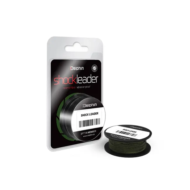 Fir Textil Inaintas Delphin SHOCK Leader, Verde, 40m